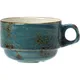 Чашка чайная «Крафт Блю» фарфор 200мл D=8,H=6см синий,коричный, Цвет: Синий, Объем по данным поставщика (мл): 200