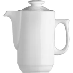 Coffee pot “Prague” with lid porcelain 250ml D=65,H=110,L=130mm white