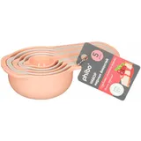 Набор емкостей мерных (7,5, 15, 60, 85, 125 мл)[5шт] полипроп. ,H=4,L=14,B=8см персик.,бежев.