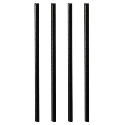 Трубочки без сгиба[100шт] бумага D=8,L=210мм черный