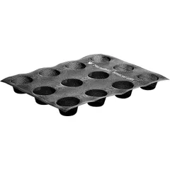 Форма конд. перфорир. «Круг» 12шт на листе30х40см[2шт] силикон,стеклопласт. D=6,H=4см черный, изображение 2