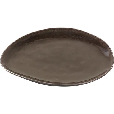 Тарелка овальная «Пьюр» керамика ,L=20,B=17см серый