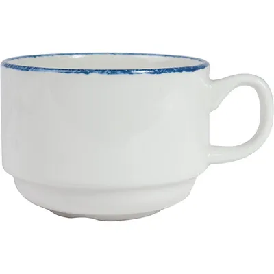 Чашка чайная «Блю дэппл» фарфор 225мл D=82,H=60,L=110мм белый,синий, Объем по данным поставщика (мл): 225