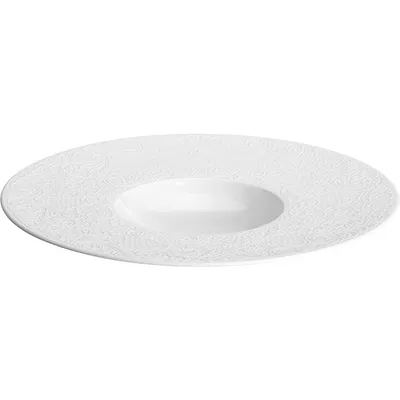 Тарелка «Коллекшн Эль Кутюр» с широким бортом фарфор D=28см белый, изображение 2