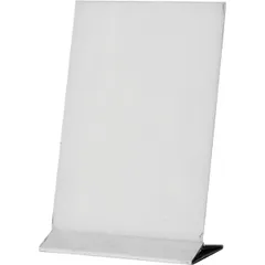 Stand stand d/menu A4 oblique plastic ,H=30,L=21,B=15.5cm transparent,white