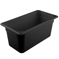 Gastronorm container (1/3)  polycarbonate , H=15, L=32.5, B=17.6 cm  black