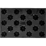 Форма кондитерская «Шарлотка» [18 ячеек] силикон,стеклопласт. D=78,H=40,L=600,B=400мм черный