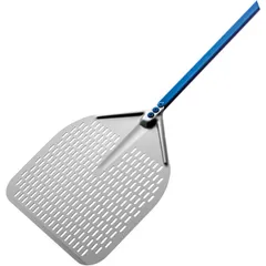 Square perforated pizza shovel “Azzurra”  anodized aluminum , L=41/161, B=41cm
