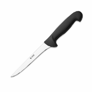 Нож для обвалки мяса сталь нерж.,пластик ,L=285/150,B=13мм черный,металлич.