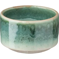 Sugar bowl without lid “Erboso Reativo”  porcelain  350 ml , H=65, B=100mm  turquoise, beige.