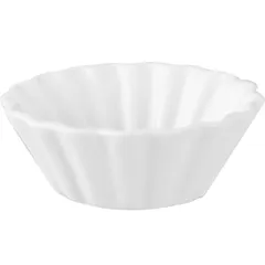 Salad bowl for compliment with wavy edges “Kunstwerk”  porcelain 50ml D=71,H=20mm white