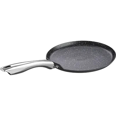 Сковорода для блинов «Уитфорд» алюм.литой,сталь нерж. 450мл D=220,H=15мм черный,металлич., изображение 4