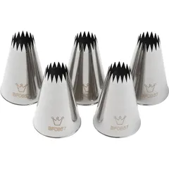 Pastry nozzle “Open star” (17 teeth) [5 pcs]  stainless steel  D=35/16, H=50mm