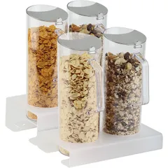 Емкость для мюсли набор [2шт] акрил,полипроп. 1,5л ,H=29,L=26,B=16,5см, изображение 2