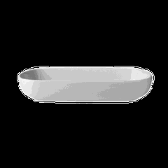 Salad bowl “Rita” oval  porcelain  350 ml , H=40, L=195, B=115mm  white