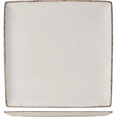 Блюдо «Браун Дэппл» квадратное фарфор ,L=27,B=27см белый,коричнев.