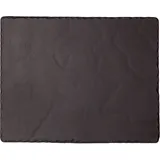 Блюдо для подачи «Базальт» керамика ,L=30,B=20см черный,матовый