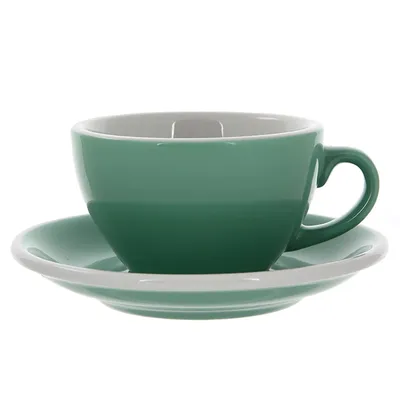 Кофейная пара «Эгг» фарфор 200мл D=95/145,H=55,L=115мм мятный