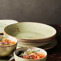 Салатник «Крафт Грин» фарфор 1,5л D=290,H=45мм зелен., изображение 2