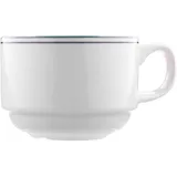 Чашка чайная «Лагуна» фарфор 200мл D=8,H=6см белый,зелен.