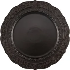 Plate “Skalistos” small ceramics D=28,H=2cm black