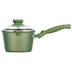 Saucepan with lid (induction) “D.Green”  cast aluminum  1.5 l  D = 16 cm  green.