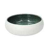Салатник «Эллипс» керамика D=17,H=5см белый,зелен.
