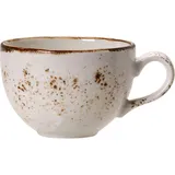 Чашка чайная «Крафт Вайт» фарфор 340мл D=10,H=7см белый,коричнев.