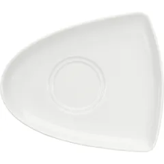 Triangular saucer “Enjoy”  porcelain , L=17.4, B=14.9 cm  white