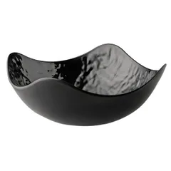 Square salad bowl plastic ,H=13.5,L=33.5,B=33.5cm black