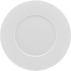 Plate with a wide side  porcelain  D=24.5 cm  white