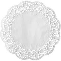 Lace table pads[100pcs] paper D=32,L=32,B=32cm white