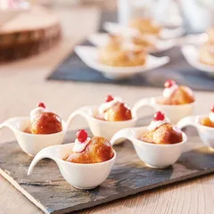 Соусник «Аппетайзер» фарфор 30мл D=80,H=26мм белый, изображение 2