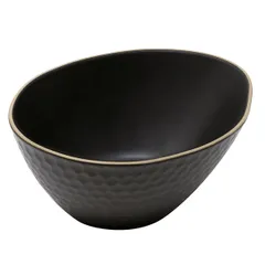 Salad bowl “Kyupseli” ceramics 0.55l ,H=7,L=16,B=13cm black