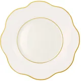 Тарелка пирожковая «Анемон Голд» кост.фарф. D=15см белый,золотой