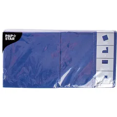 Салфетки бумажные трехслойные 33*33см[250шт] бум. салфет. ,H=11,L=33,B=17см синий, изображение 2