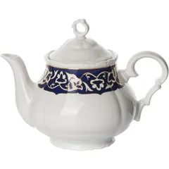 Чайник заварочный «Восток Голд» фарфор 0,75л D=65мм синий,золотой