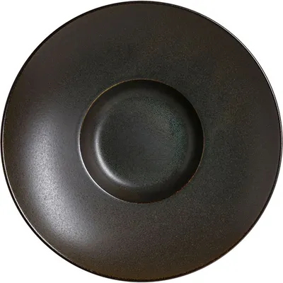 Тарелка для пасты «Ваби Саби Личен» фарфор D=24см коричнев.