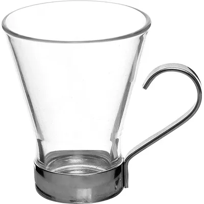 Чашка кофейная «Эпсилон» стекло 110мл D=67,H=80мм прозр., изображение 5