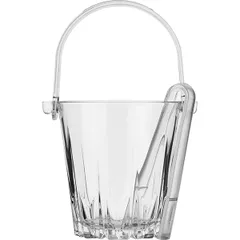 Ice container + tongs “Karat”  glass  0.75 l  D=14.9, H=13 cm  clear.