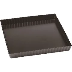 Baking pan with removable bottom, square  steel, non-stick coating , H=25, L=230, B=230mm  black