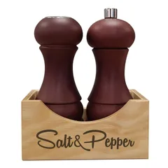 Мельницы для перца и соли, h 15 см, бук, цвет ореховый, SET CASSETTA