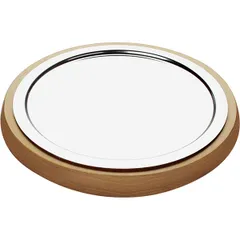 Поднос фуршетный на подставке с охладительным элементом, без крышки дерево D=38/48,H=6см металлич.,с