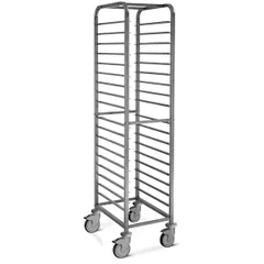 Trolley for gastronorm containers 1/1, 18 tiers  stainless steel , H=180, L=61, B=45 cm  silver.