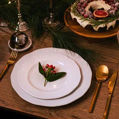 Тарелка «Афродита» мелкая фарфор D=190,H=15мм белый, изображение 4