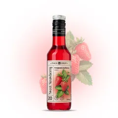 Сироп «Сладкая Клубника» Pinch&Drop стекло 250мл D=54,H=202мм красный