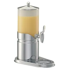 Dispenser for cold drinks 2.5l ,H=33.6,L=44,B=20.5cm silver, semi-transparent.