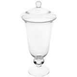 Ваза для цветов на ножке с крышкой стекло D=15,H=25см прозр.