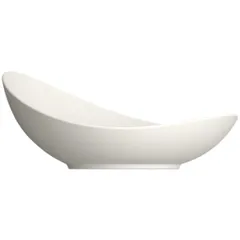 Dish “Purity” asymmetrical  porcelain 0.9l ,H=10,L=25,B=23.6cm white