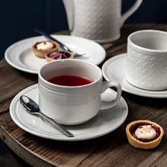 Чашка чайная «Бид» фарфор 200мл D=80,H=65мм белый, изображение 3